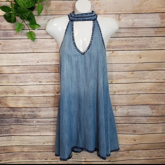 Cloth & Stone Chambray Sleeveless Dress Size XS - Picture 2 of 8